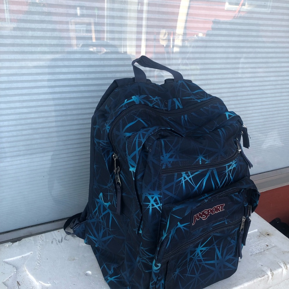 Jansport Navy and Teal Men's Backpack